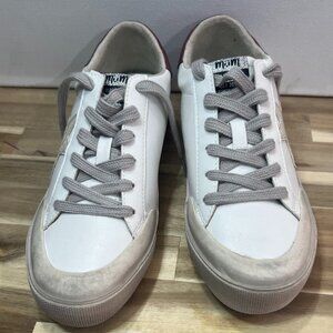 Mi.iM Women's White and Red Striped Sneakers